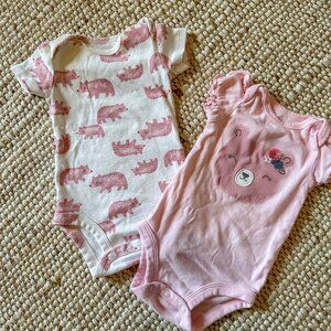 Pink Bear Onesie 2-Pack Bundle, Carter's 3M